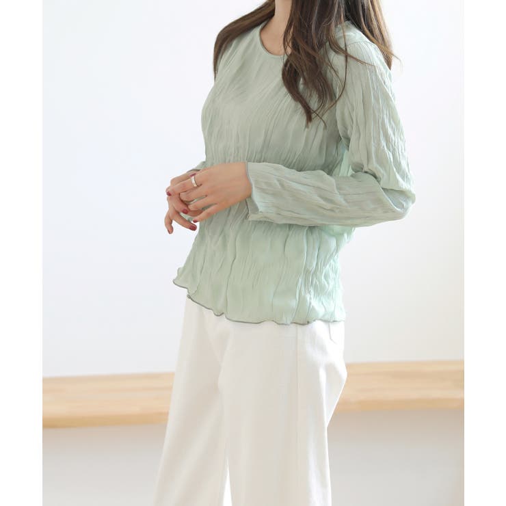 ラウンドネックチュールブラウス | by muni:r | 詳細画像14 