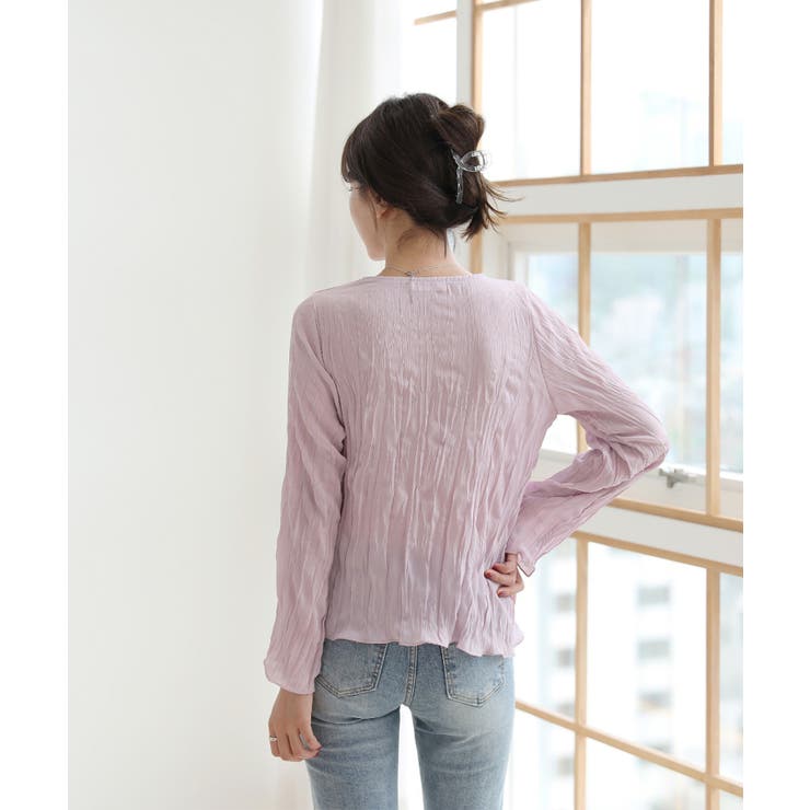 ラウンドネックチュールブラウス | by muni:r | 詳細画像2 