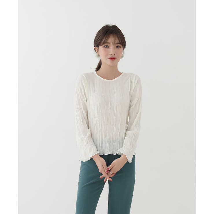 ラウンドネックチュールブラウス | by muni:r | 詳細画像22 