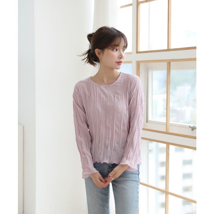 ラウンドネックチュールブラウス | by muni:r | 詳細画像3 