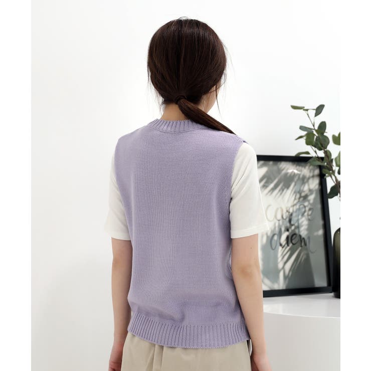 ラウンドネック ニットベスト | by muni:r | 詳細画像4 