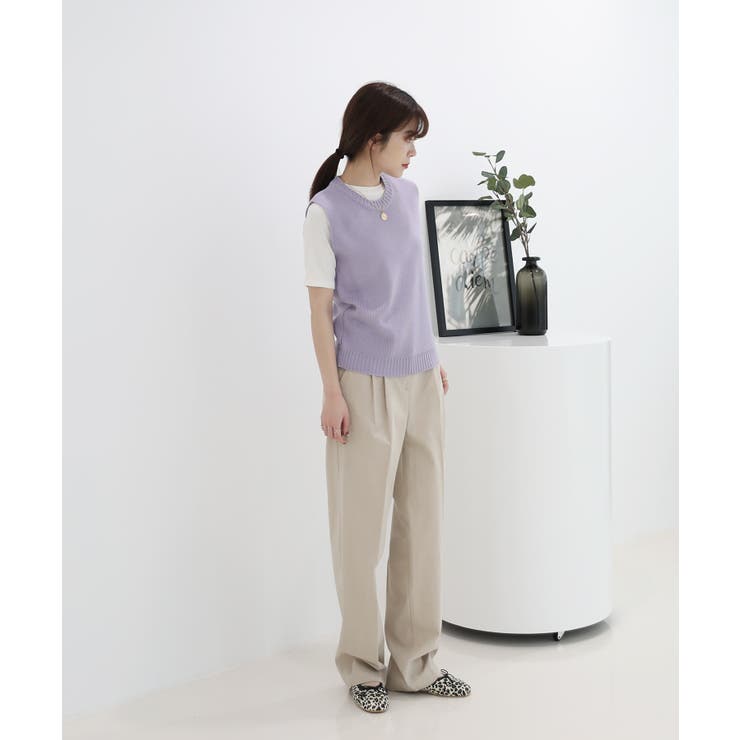 ラウンドネック ニットベスト | by muni:r | 詳細画像5 