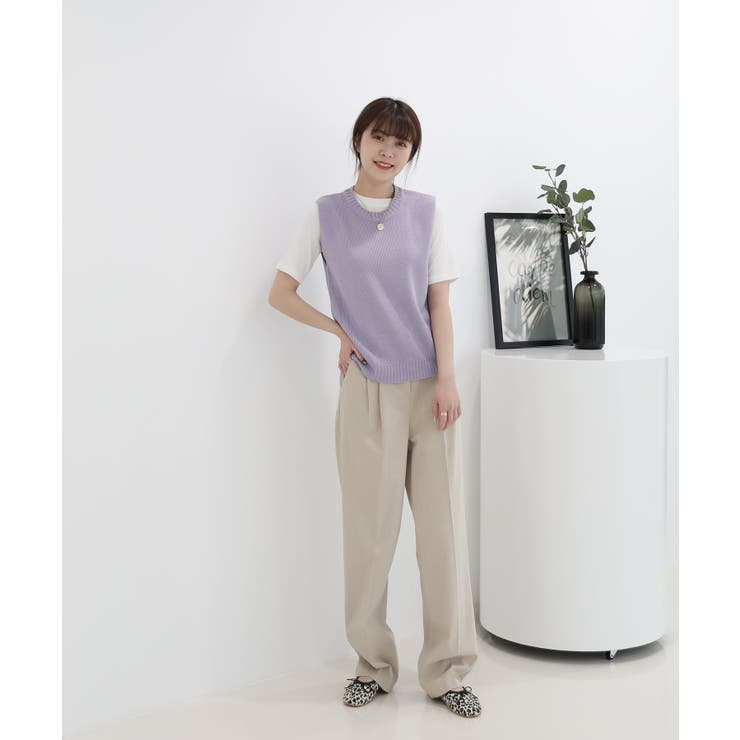 ラウンドネック ニットベスト | by muni:r | 詳細画像8 