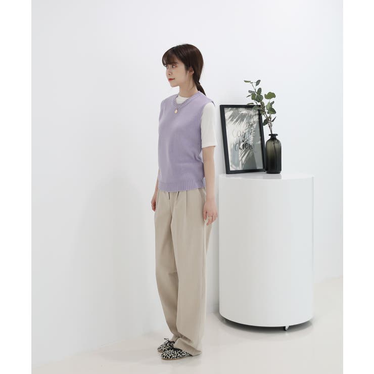 ラウンドネック ニットベスト | by muni:r | 詳細画像9 