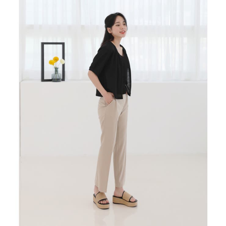 涼しい 素材 カラー スラックス | by muni:r | 詳細画像11 