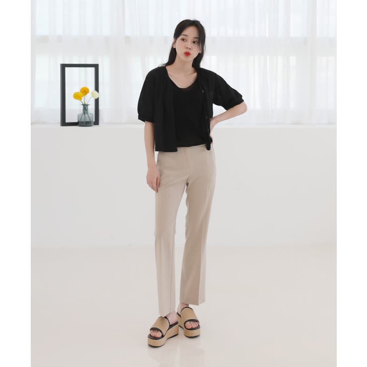 涼しい 素材 カラー スラックス | by muni:r | 詳細画像12 