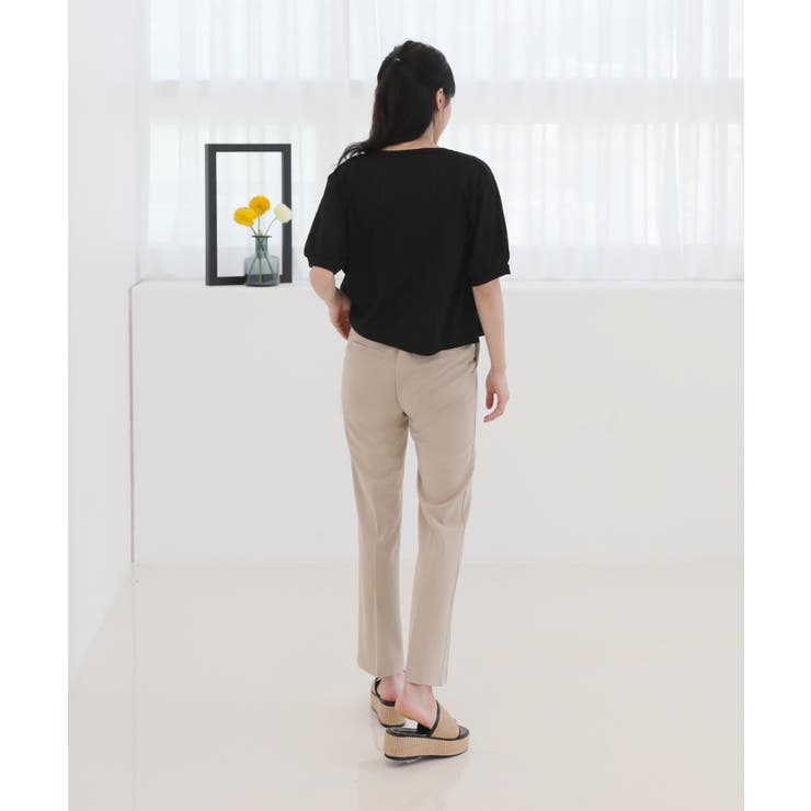 涼しい 素材 カラー スラックス | by muni:r | 詳細画像13 