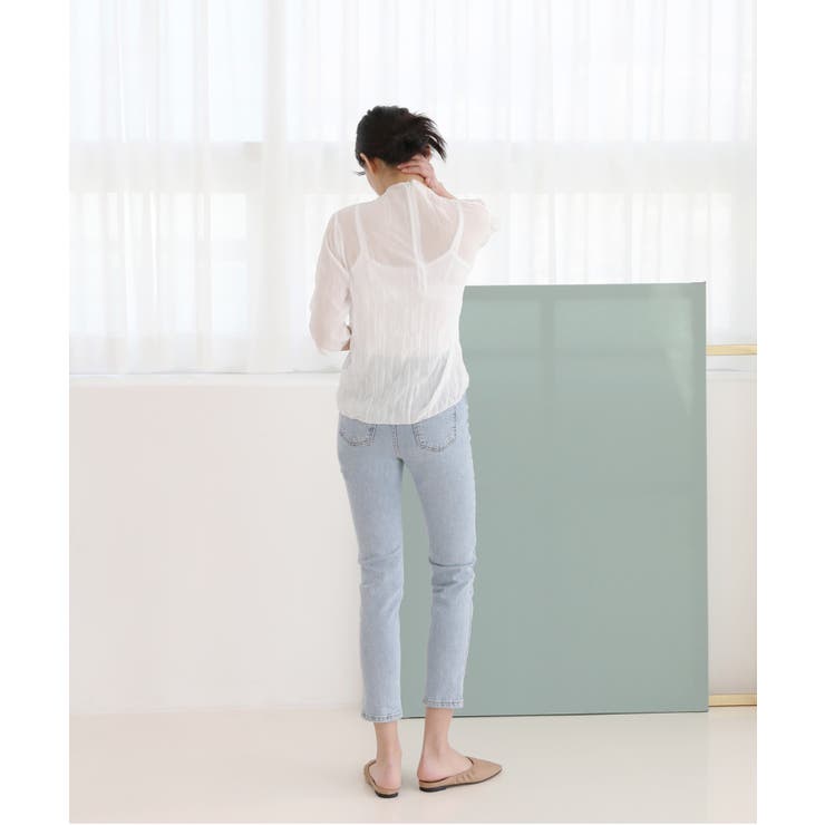 パステルカラー ハイネック チュール ブラウス | by muni:r | 詳細画像15 