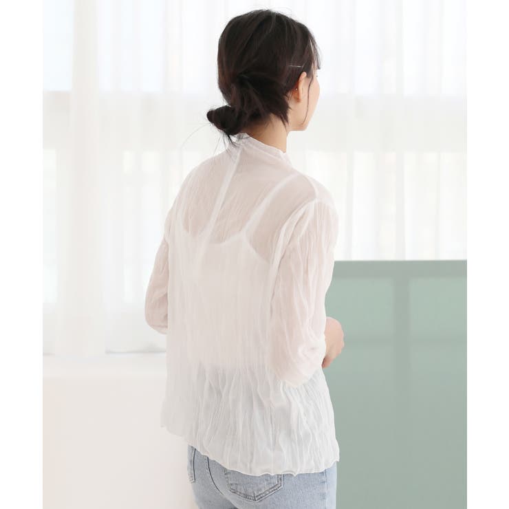 パステルカラー ハイネック チュール ブラウス | by muni:r | 詳細画像20 
