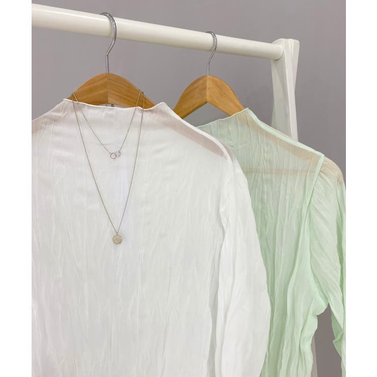 パステルカラー ハイネック チュール ブラウス | by muni:r | 詳細画像22 