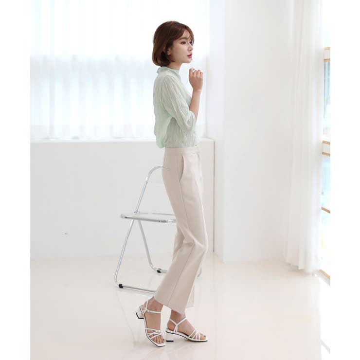 パステルカラー ハイネック チュール ブラウス | by muni:r | 詳細画像27 