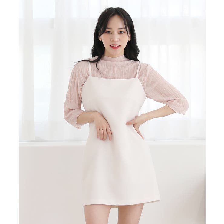 パステルカラー ハイネック チュール ブラウス | by muni:r | 詳細画像8 