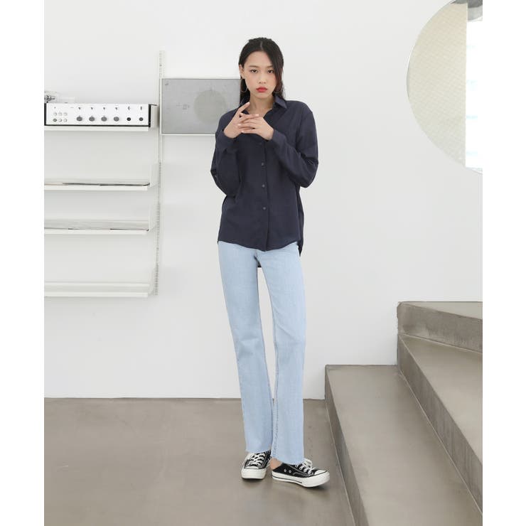 モデルシルエットセミブーツカット デニムパンツ[品番：FROW0000178