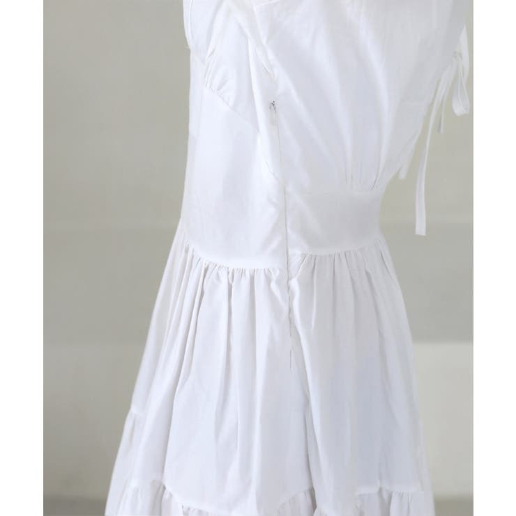 パフシャーリング リボンロングワンピース/バックポイントリボンフレアワンピース | by muni:r | 詳細画像17 