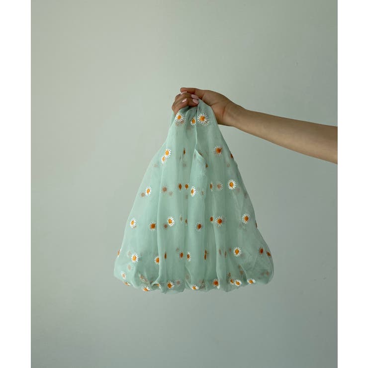 シフォン花刺繍シースルー トートバック | by muni:r | 詳細画像33 
