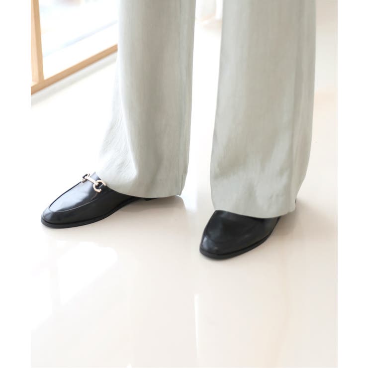 美脚パステルロングスラックス/しわ加工サテンフレアパンツ | by muni:r | 詳細画像17 