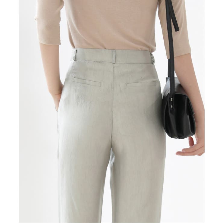 美脚パステルロングスラックス/しわ加工サテンフレアパンツ | by muni:r | 詳細画像18 