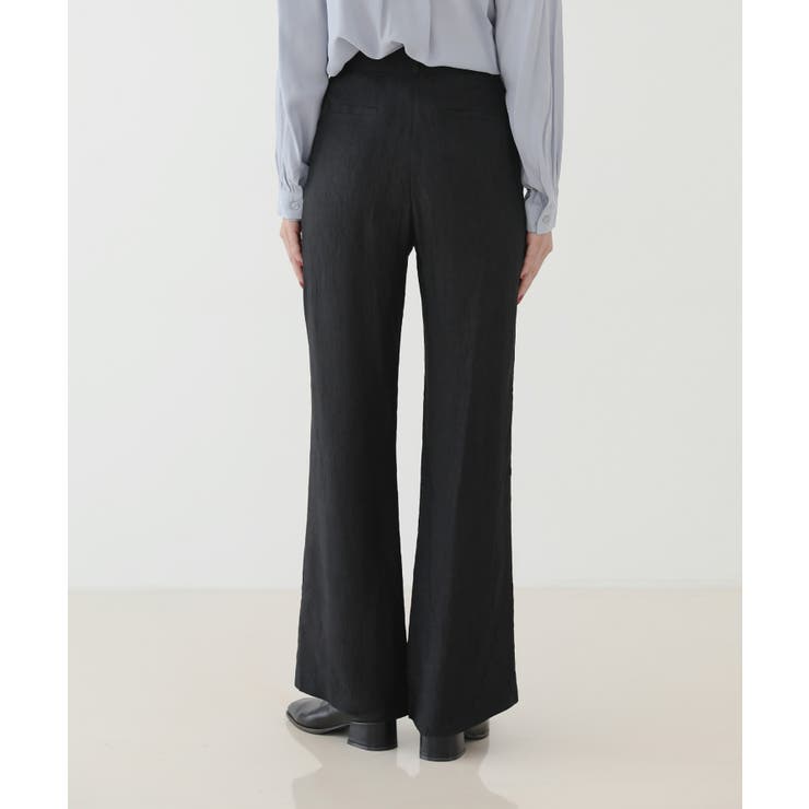 美脚パステルロングスラックス/しわ加工サテンフレアパンツ | by muni:r | 詳細画像35 