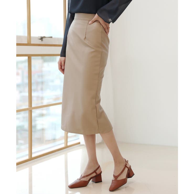 ベージュ | バックデザイン スカート | by muni:r