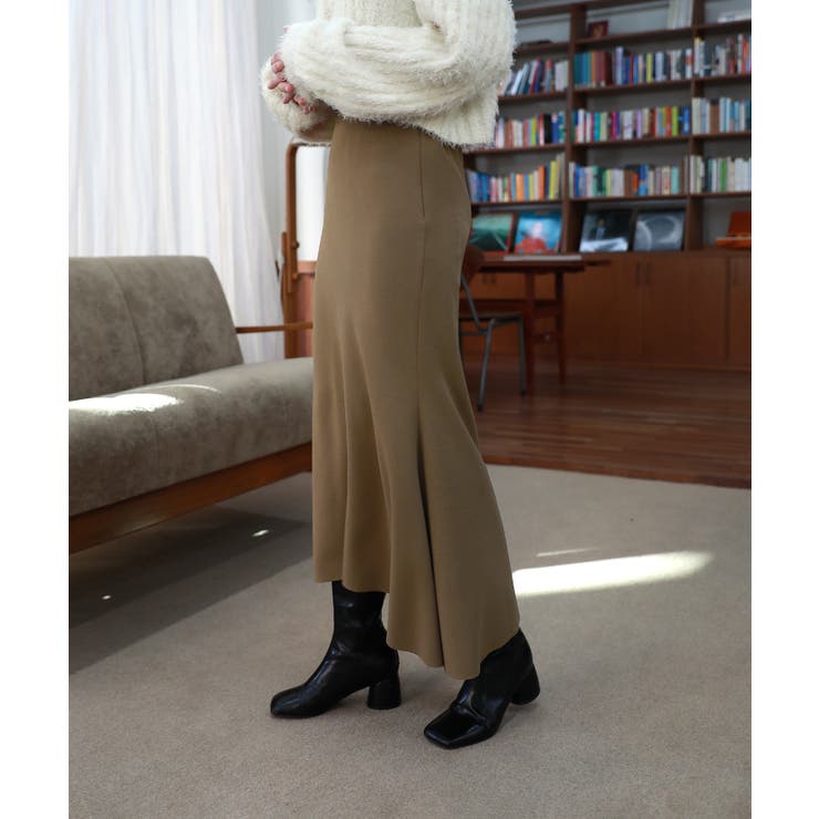 Aライン ウエストゴム ロングスカート/フレア美ライン スカート | by muni:r | 詳細画像14 