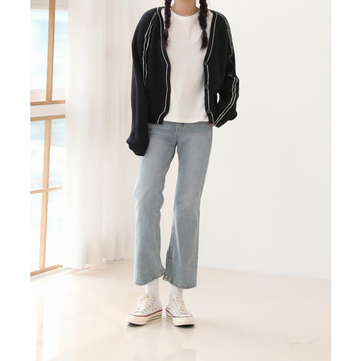 ステッチラインVネックカーディガン | by muni:r | 詳細画像4 