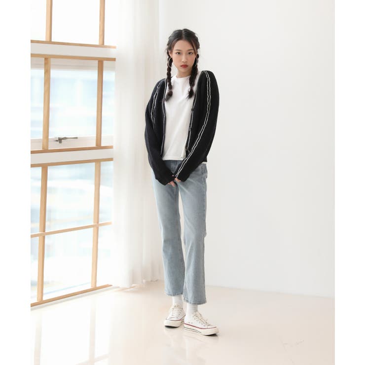 ステッチラインVネックカーディガン | by muni:r | 詳細画像5 