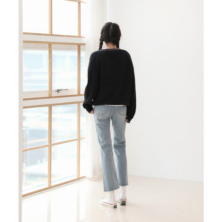 ステッチラインVネックカーディガン | by muni:r | 詳細画像7 