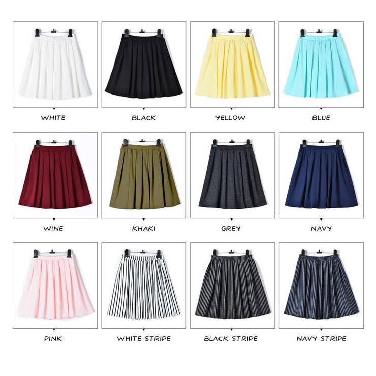 スカート ミニ丈 インナーパンツ付き フレアー コットン 韓国ファッション 夏 | candy-house  | 詳細画像28 