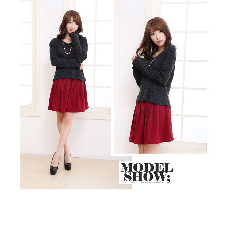 スカート ミニ丈 インナーパンツ付き フレアー コットン 韓国ファッション 夏 | candy-house  | 詳細画像22 