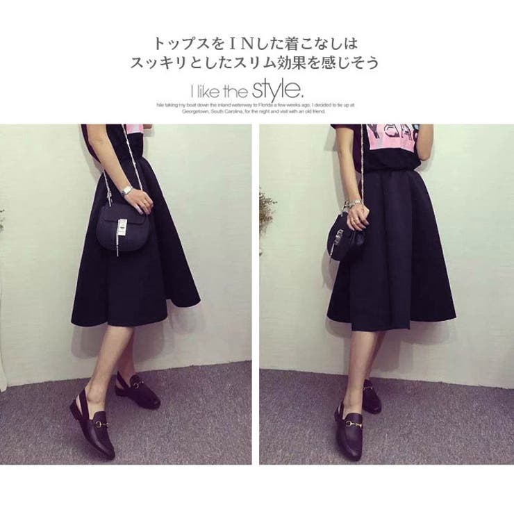 スカート フレアー ミモレ 膝丈 1772 韓国ファッション 夏 | candy-house  | 詳細画像19 