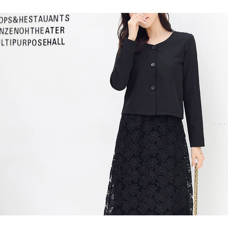 トップス ジャケット ノーカラー ショート 1751 韓国ファッション 夏 | candy-house  | 詳細画像5 