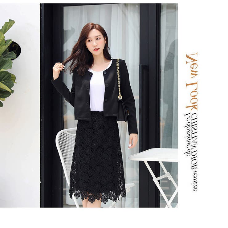 トップス ジャケット ノーカラー ショート 1751 韓国ファッション 夏 | candy-house  | 詳細画像7 