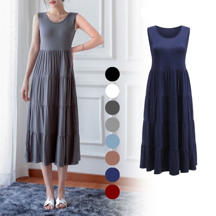 レディース ロングワンピース 8色 | candy-house  | 詳細画像1 