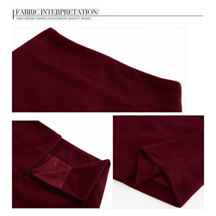 レディース スカート 厚手 ペンシル タイト シンプル ミニ 秋冬 1863 | candy-house  | 詳細画像11 