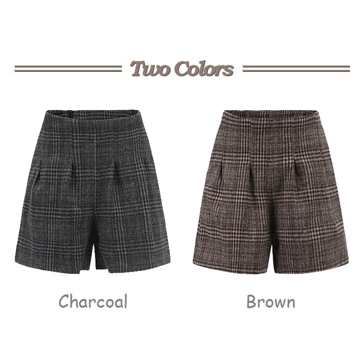 ショートパンツ チェック柄 厚手 | candy-house  | 詳細画像21 