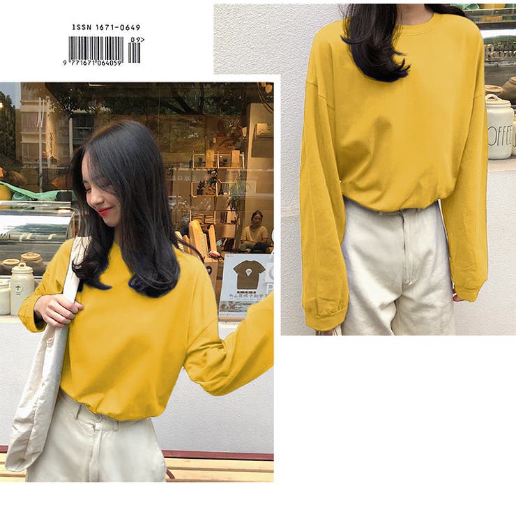 クルーネック ロングスリーブ Tシャツ | candy-house  | 詳細画像14 