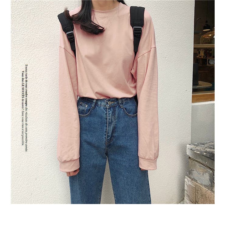 クルーネック ロングスリーブ Tシャツ | candy-house  | 詳細画像16 