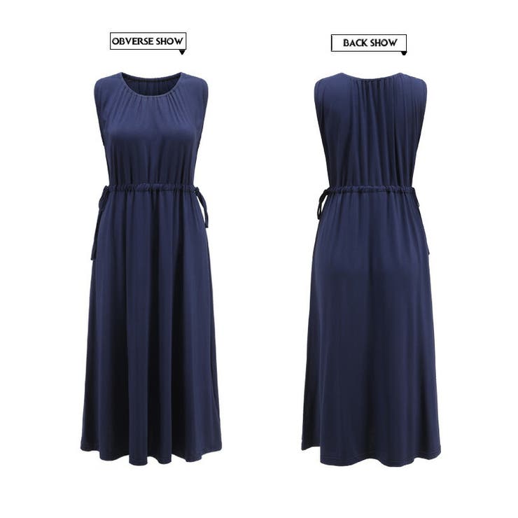 ロングワンピース 8色 ノースリーブワンピース | candy-house  | 詳細画像18 