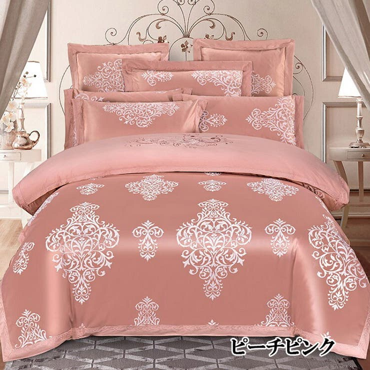 布団カバー ダブル 刺繍 シルキー 4点  1102 | candy-house  | 詳細画像6 