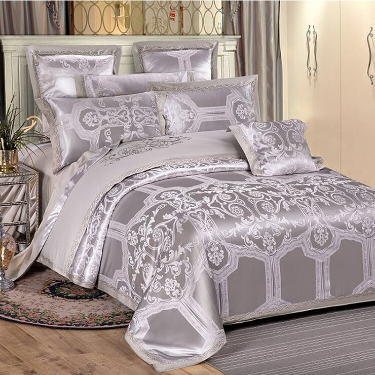 布団カバー ダブル 刺繍 シルキー 4点  1102 | candy-house  | 詳細画像15 