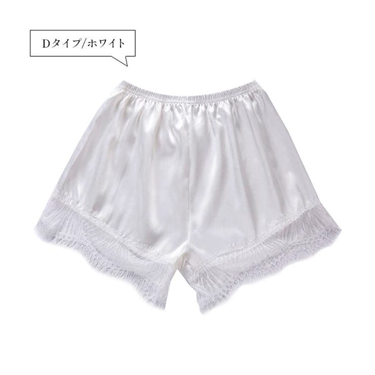 Dタイプ/ホワイト | レディース ペチパンツ サテン | candy-house 