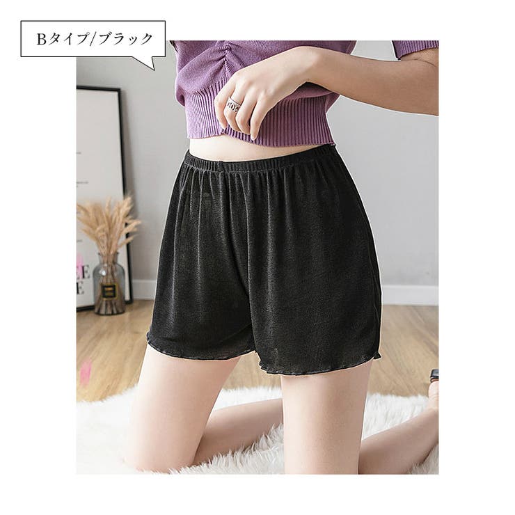 Bタイプ/ブラック | レディース ペチパンツ インナー | candy-house 