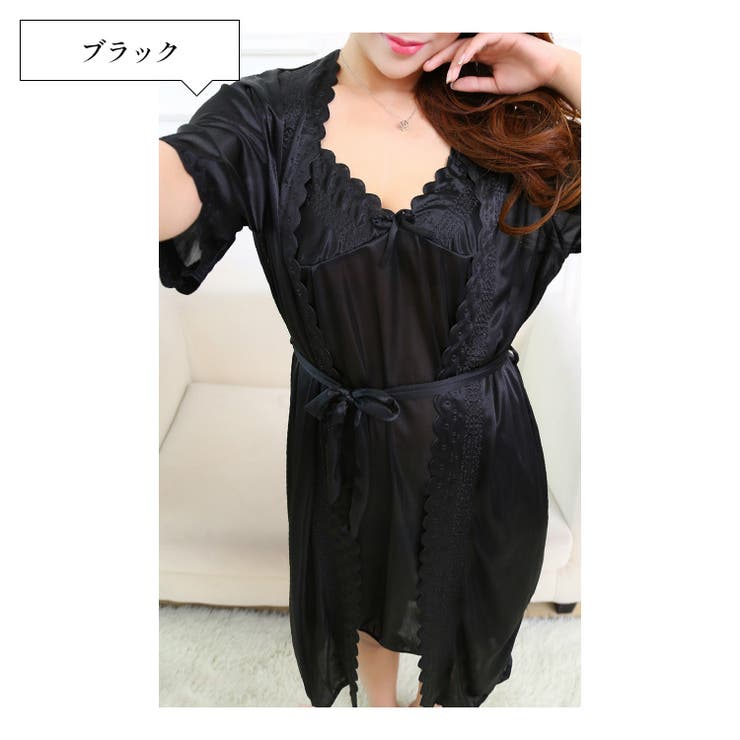 ブラック | レディース ネグリジェ ガウン | candy-house 