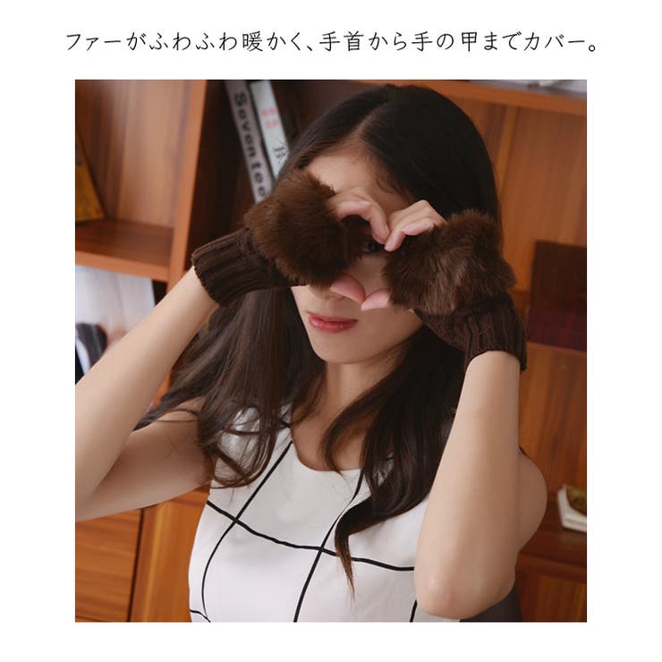 レディース 手袋 指切り | candy-house  | 詳細画像2 