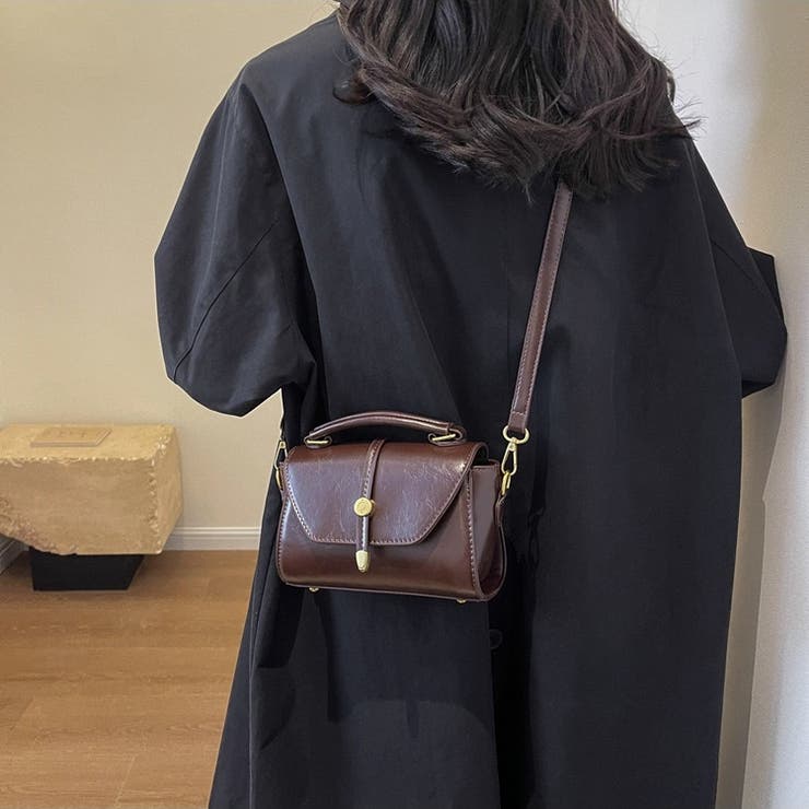 2WAY PUレザーハンドバッグ&ショルダーバッグ 斜めがけ[品番 2WAY PUレザーハンドバッグ&ショルダーバッグ 斜めがけ[品番