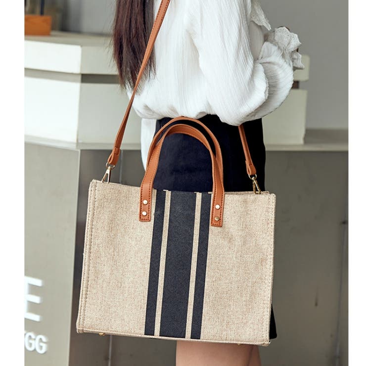 キャンバストートバッグ 2WAY 上品レザー | Carpe diem | 詳細画像4 