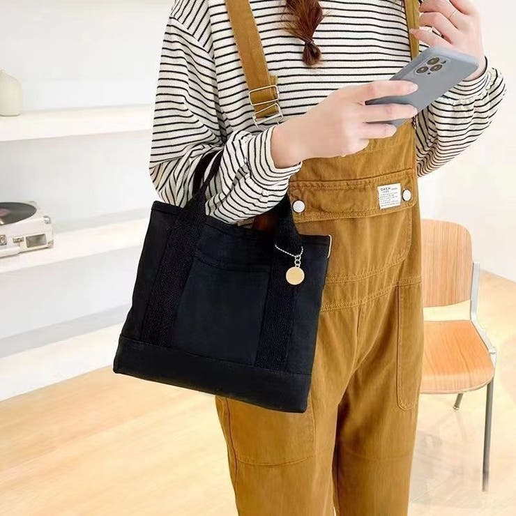 バイカラー ミニトートバッグ キャンバス | Carpe diem | 詳細画像2 