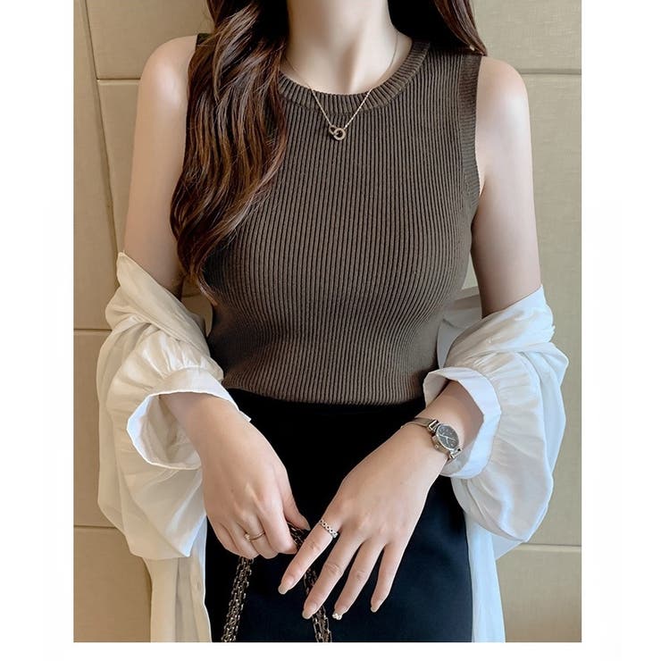 リブニット タンクトップ インナー | Carpe diem | 詳細画像4 