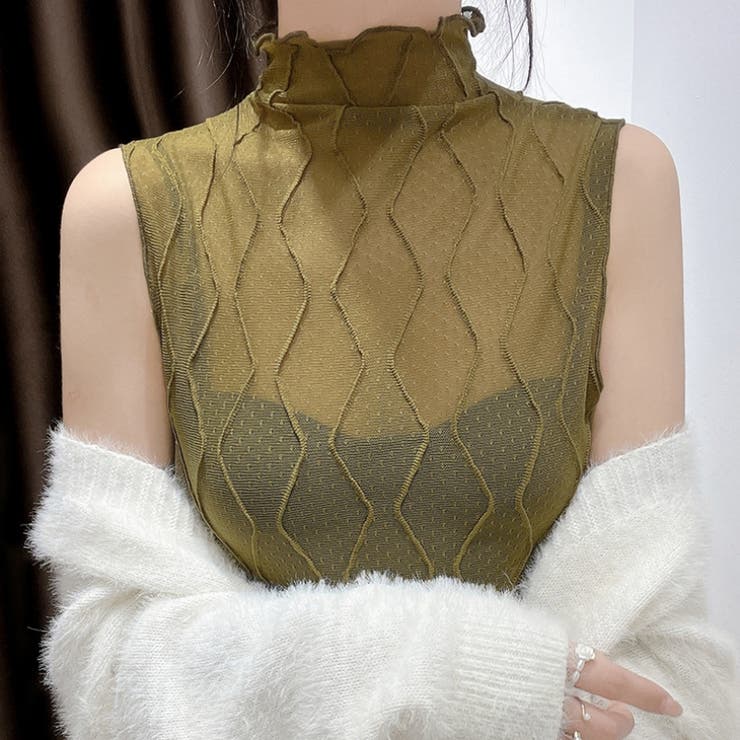 シアー ノースリーブ トップス | Carpe diem | 詳細画像7 