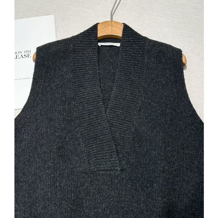 ジレ 深Vネック ニットベスト | Carpe diem | 詳細画像7 